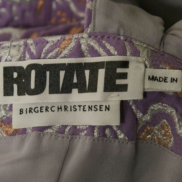 Rotate Birger Christensen Purple Floral Jacquard Mini Dress M - Picture 4 of 6